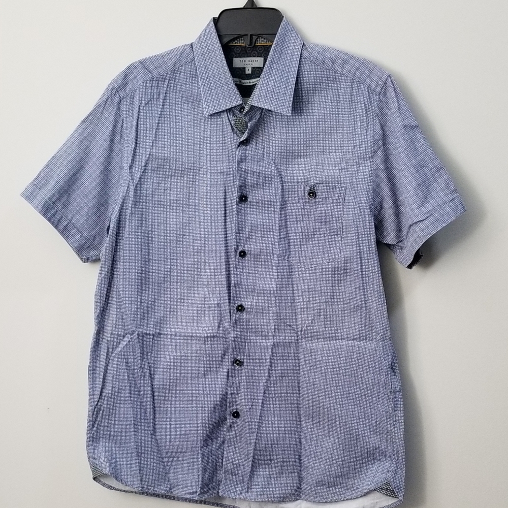 Ted Baker short sleeve button down mens shirt